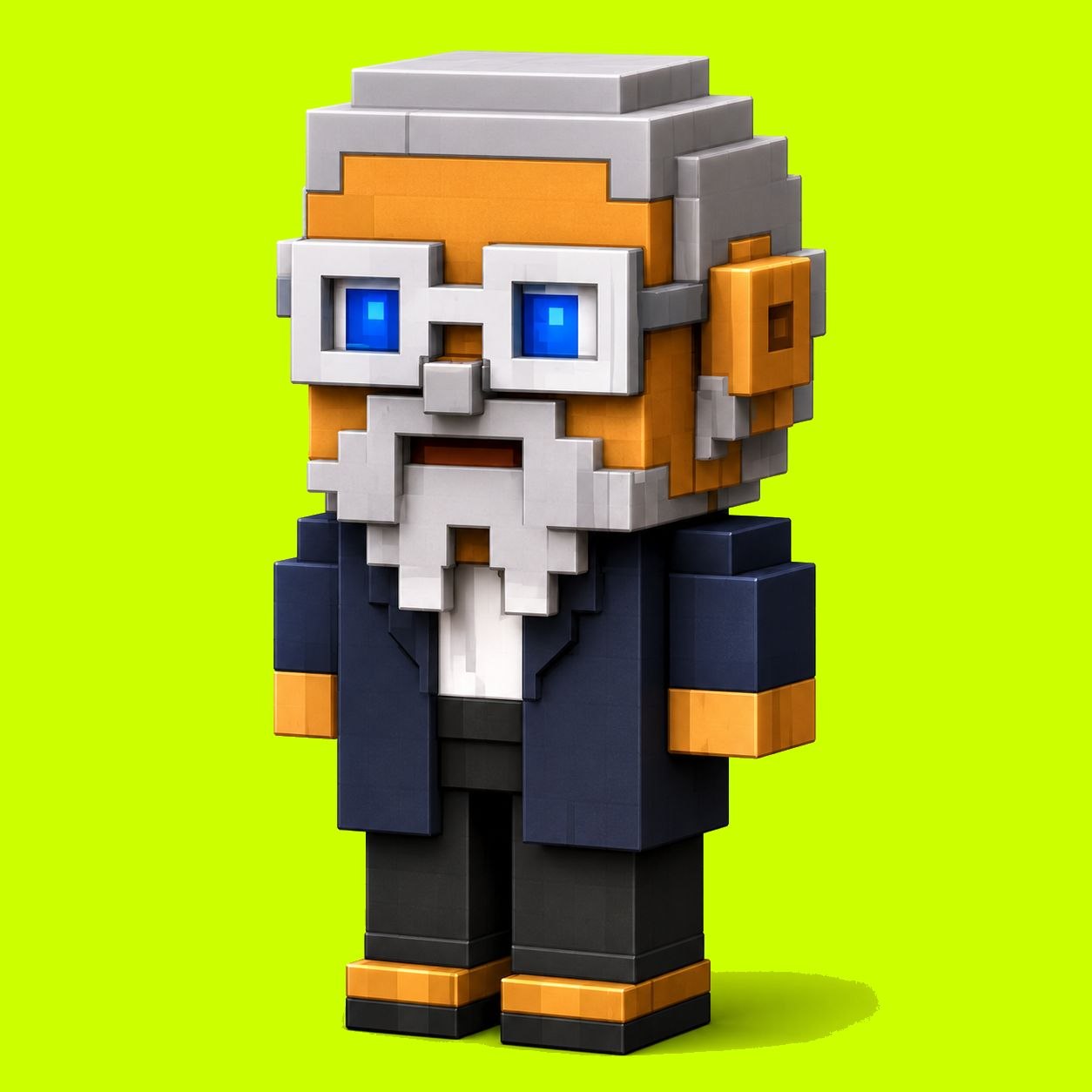 The Archivist — voxel seat holder artwork