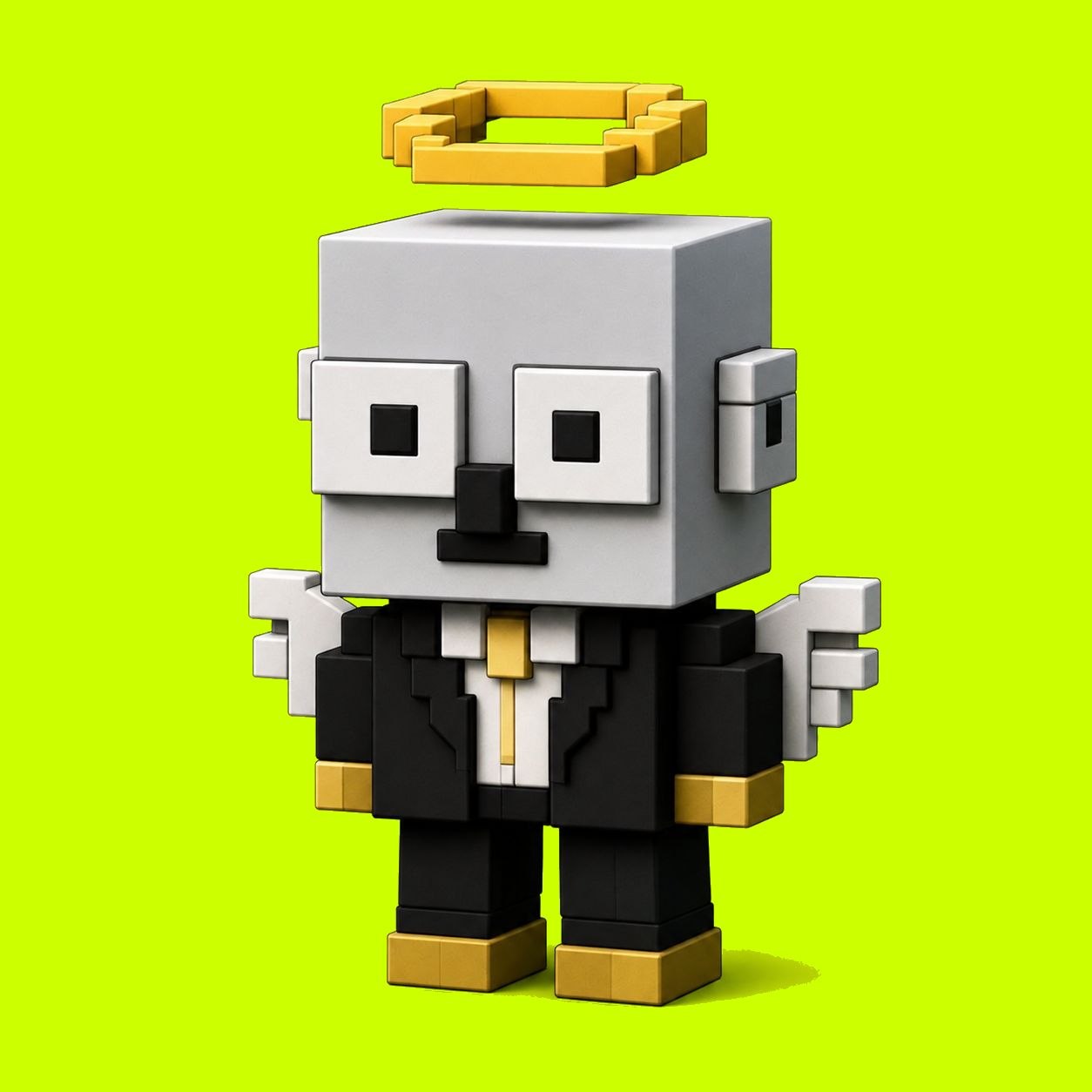 The Auditor — voxel seat holder artwork